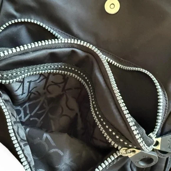 Black Calvin Klein Logo Backpack - Picture 7 of 8